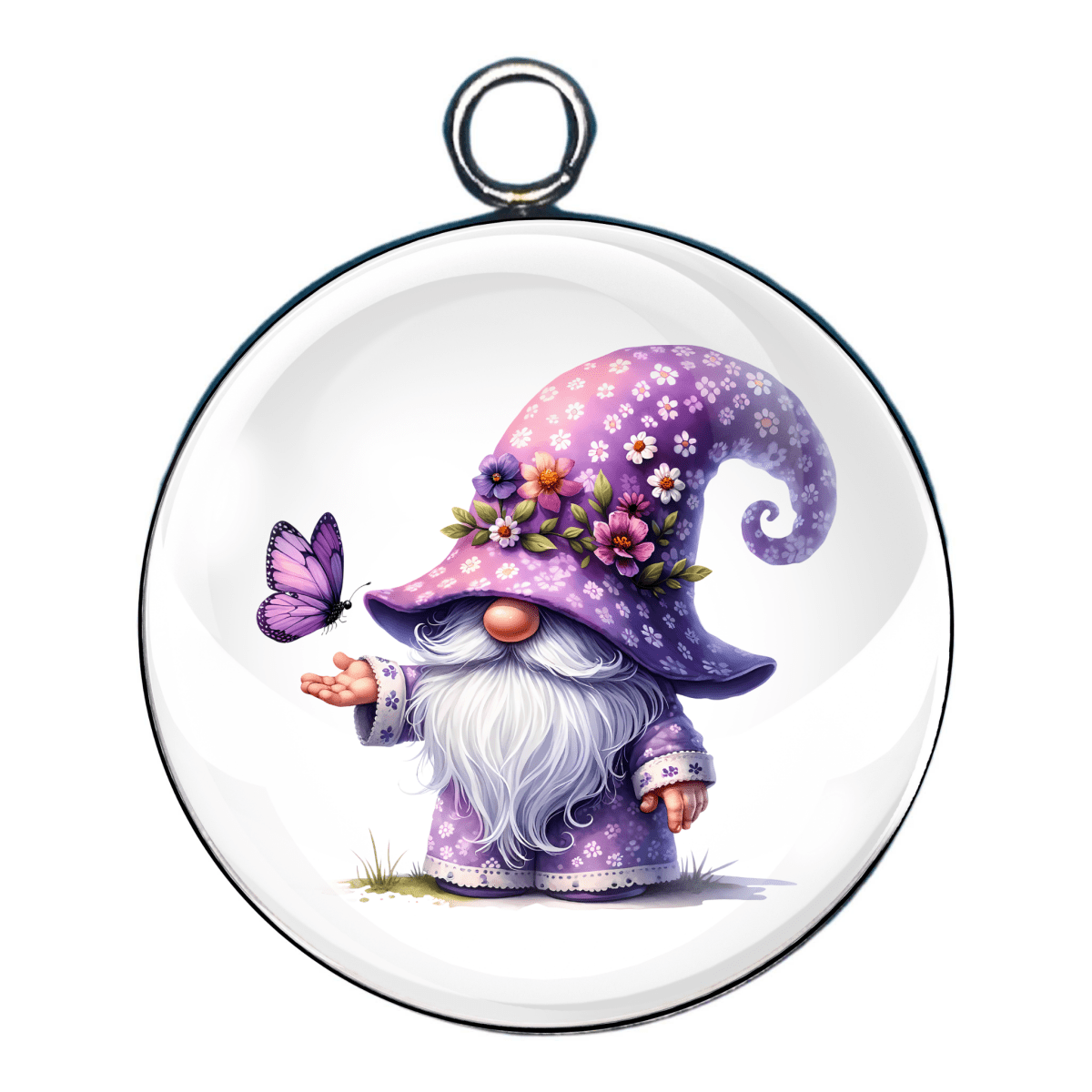 Spring Lavender Gnome Charms