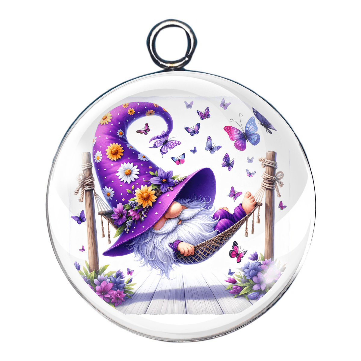 Spring Lavender Gnome Charms