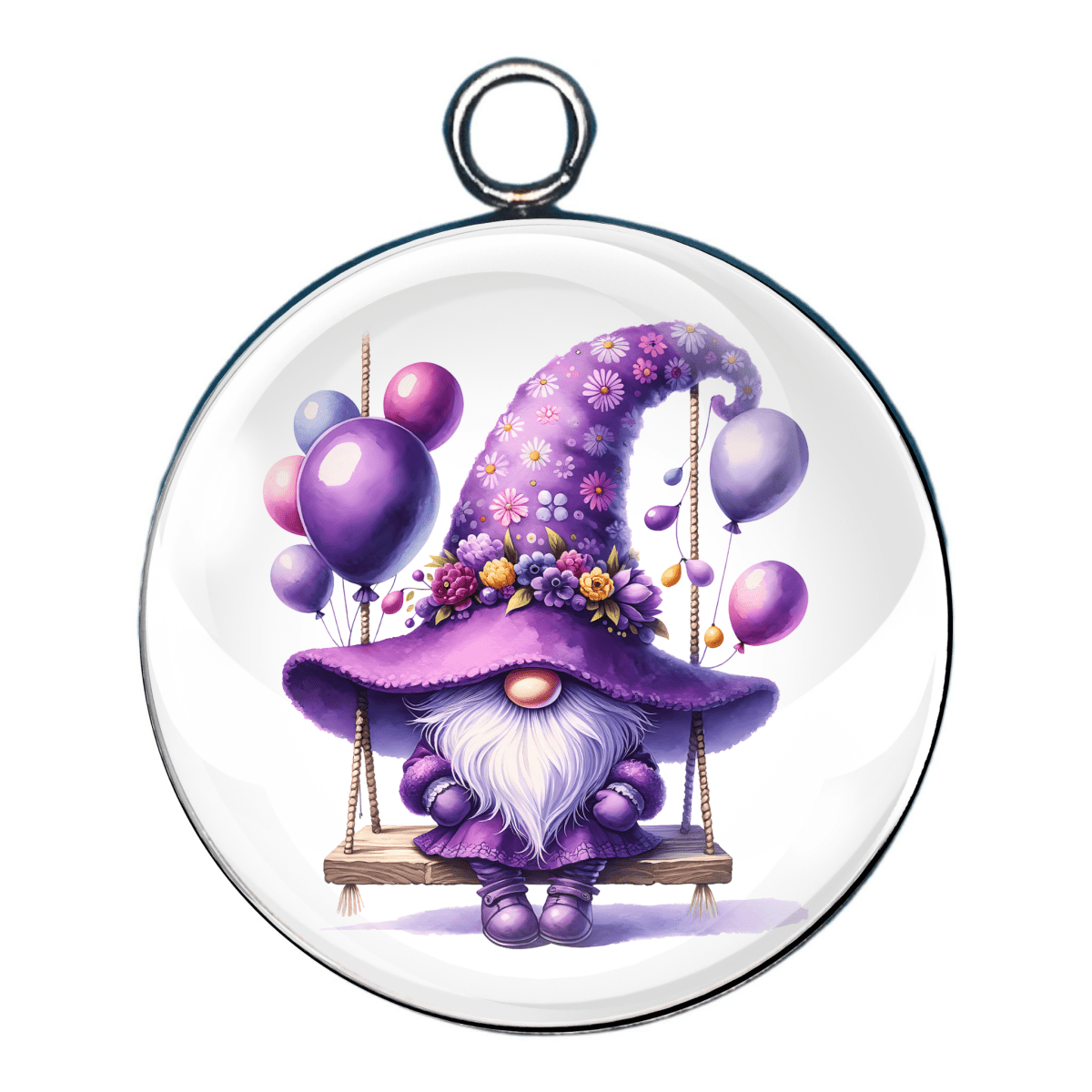 Spring Lavender Gnome Charms