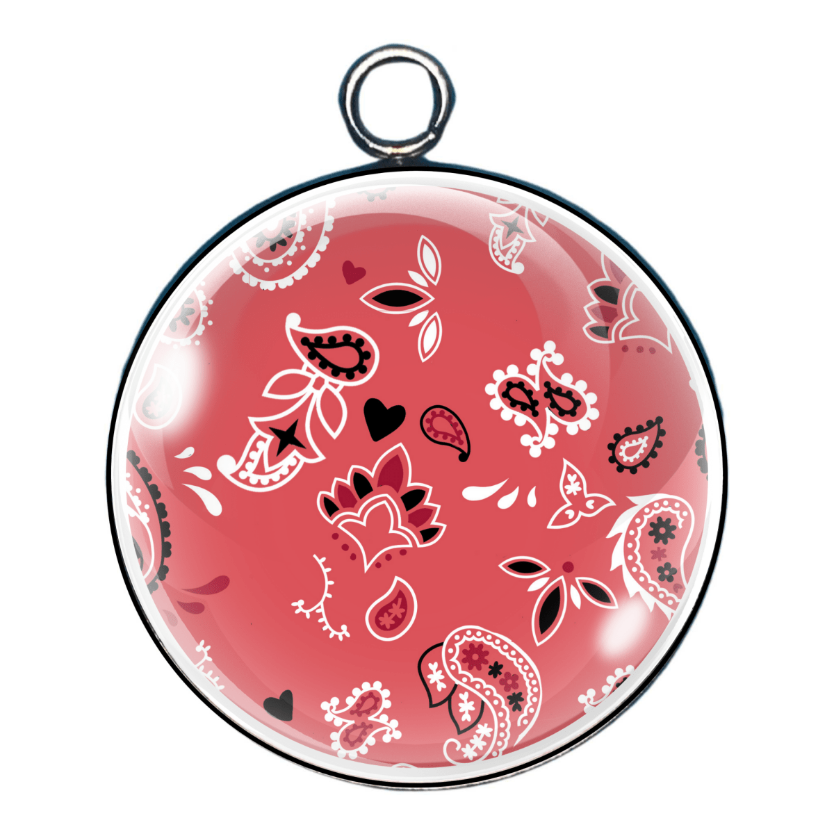 Spring Sass Paisley Glass Charms – Vibrant Never-Fade Stainless Steel Cabochons in 14mm, 18mm, 25mm – Silver or Gold Base