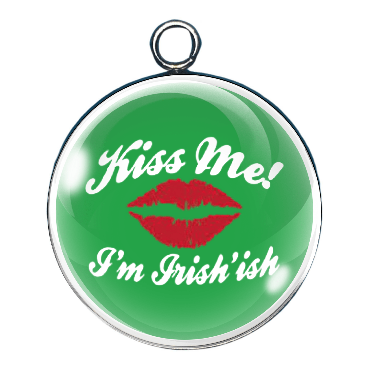 st Patricks day glass cabochon charm