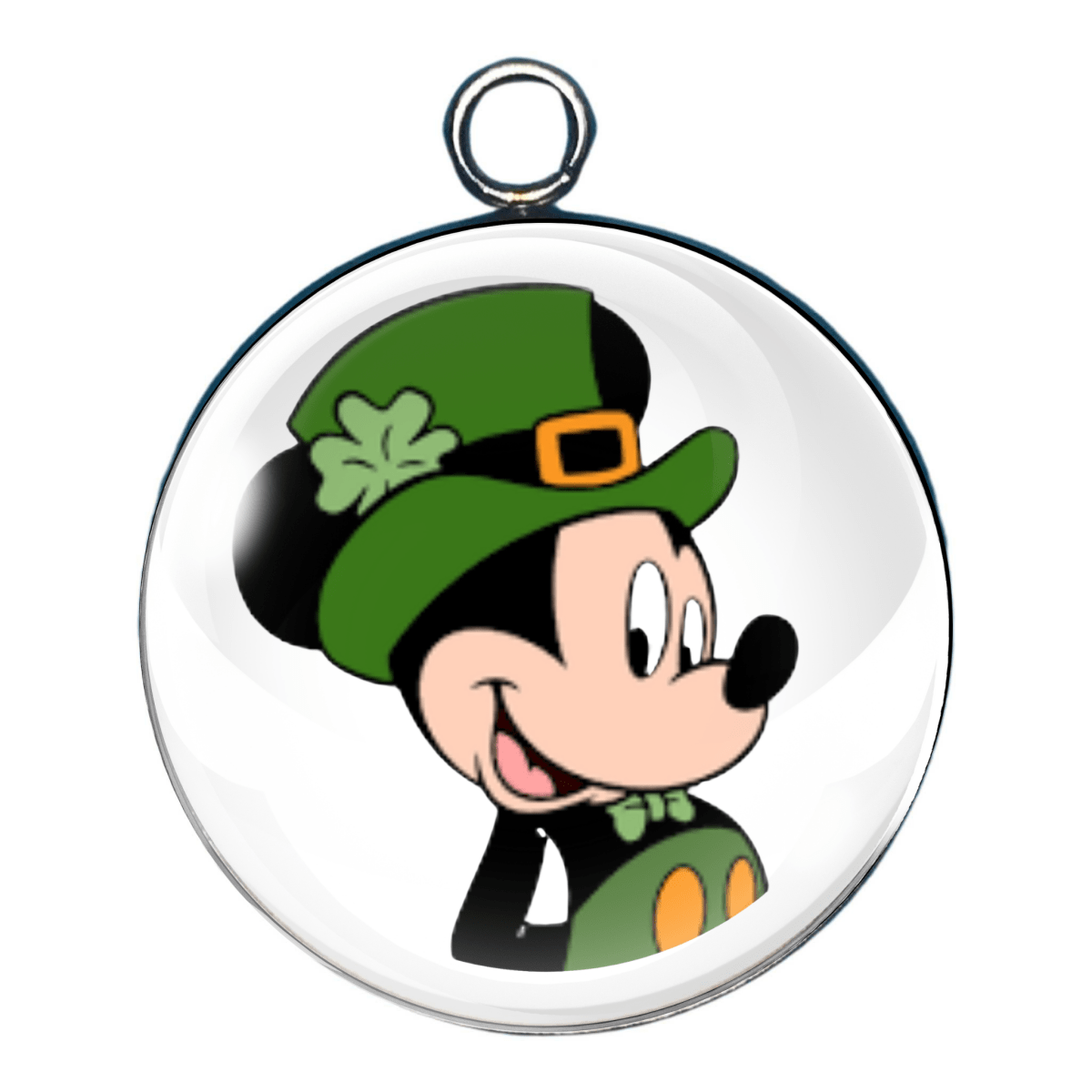 st Patricks day glass cabochon charm