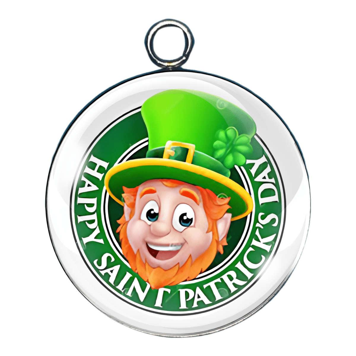 St Patricks Lucky Irish Glass Cabochon Charms