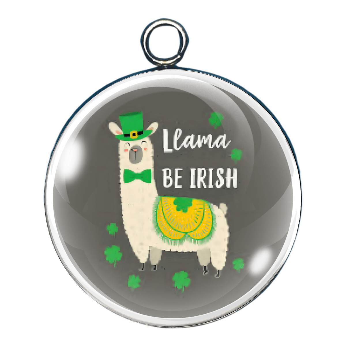 st Patricks day glass cabochon charm