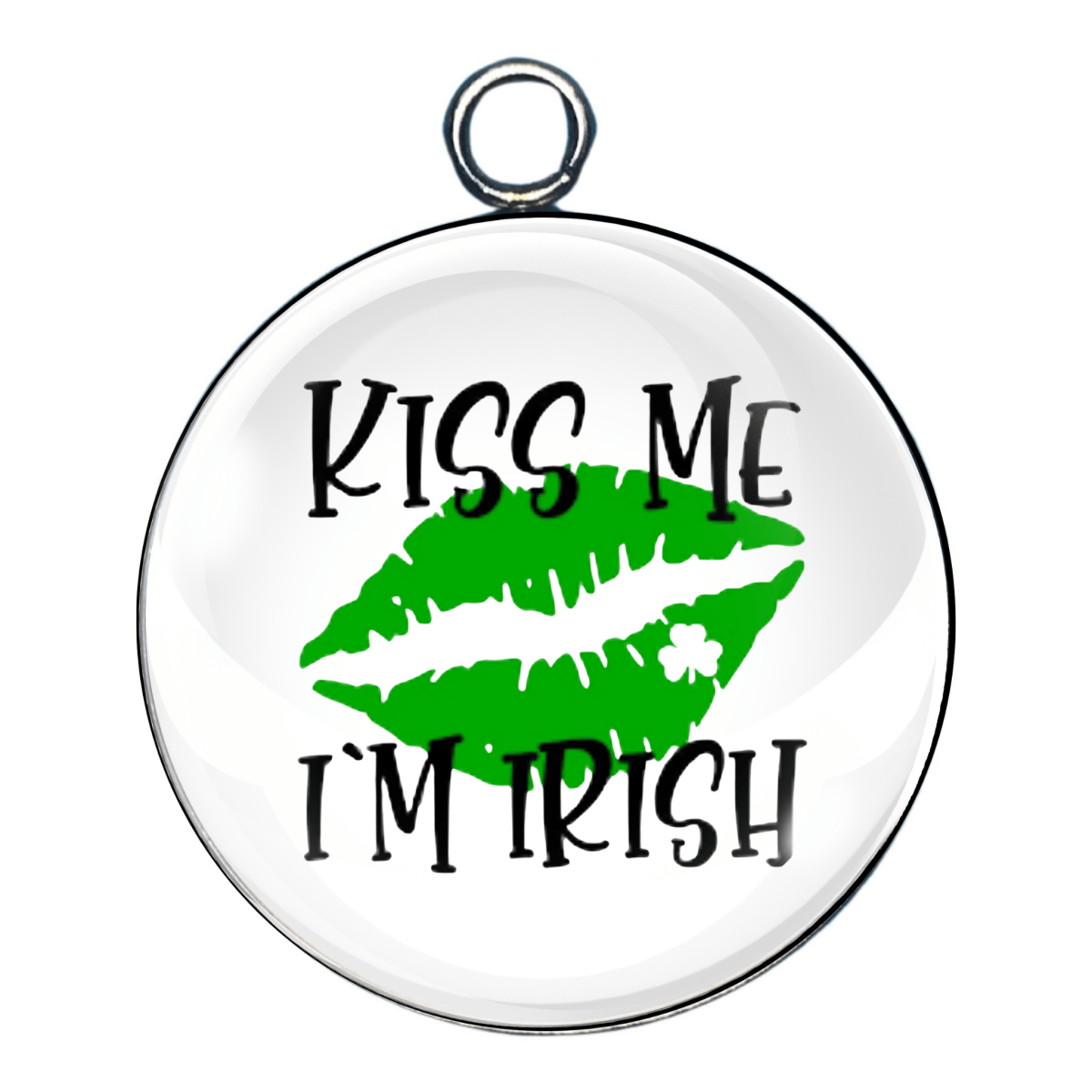 st Patricks day glass cabochon charm