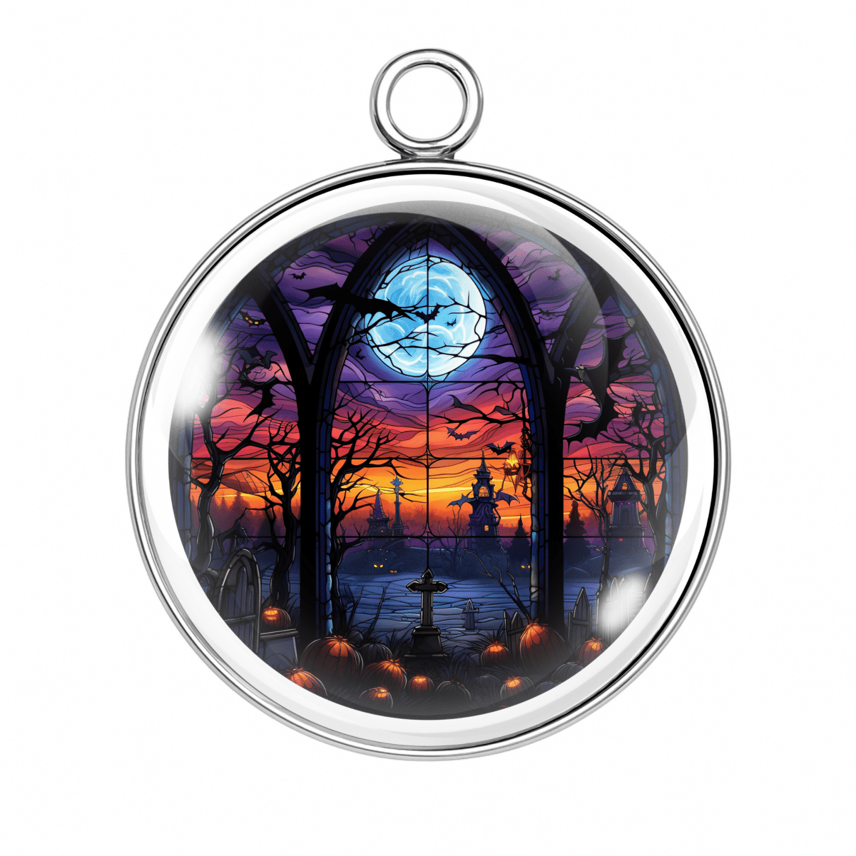 Haunted cathedral ruins charm β Abandoned gothic arches with eerie lighting over a misty forest