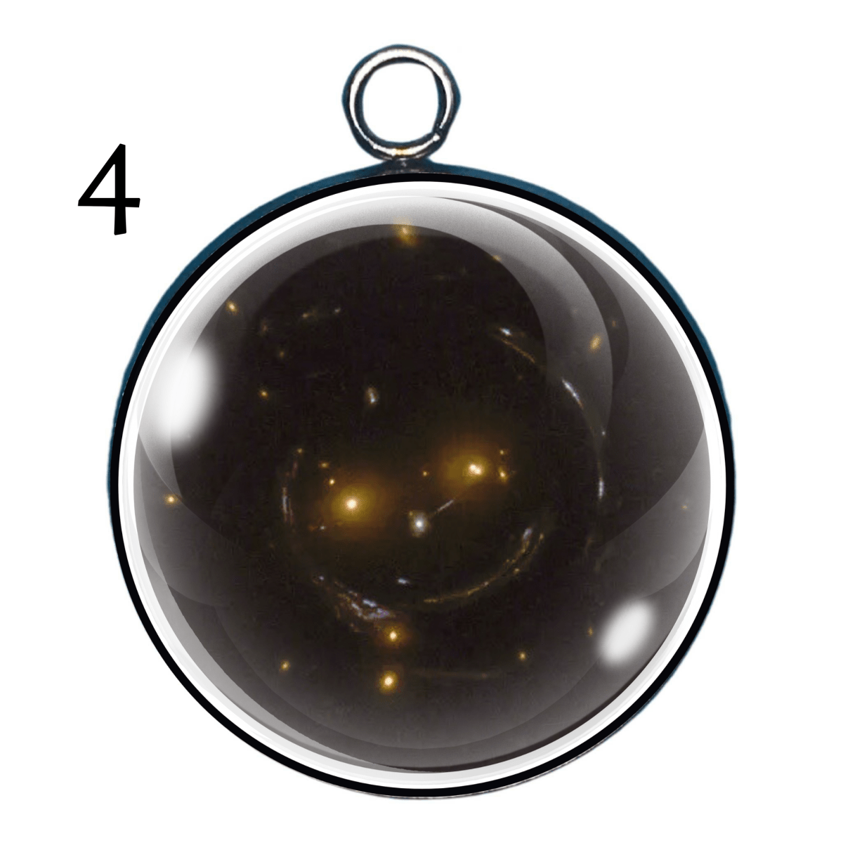 The Smiley Face Galaxy Glass Cabochon Charms