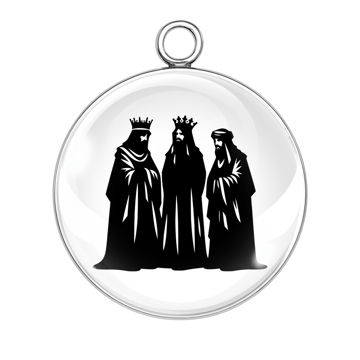 Three crowned Magi with gifts – Style 6 Christmas charm