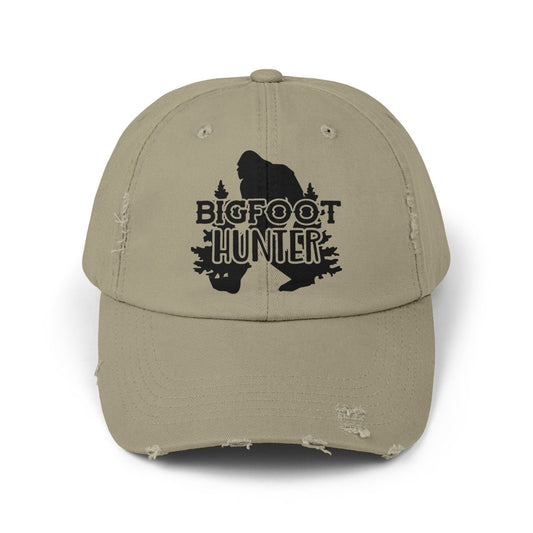 Unisex Distressed Cap - Bigfoot Hunter Hat, Outdoor Adventure Gear, Gift for