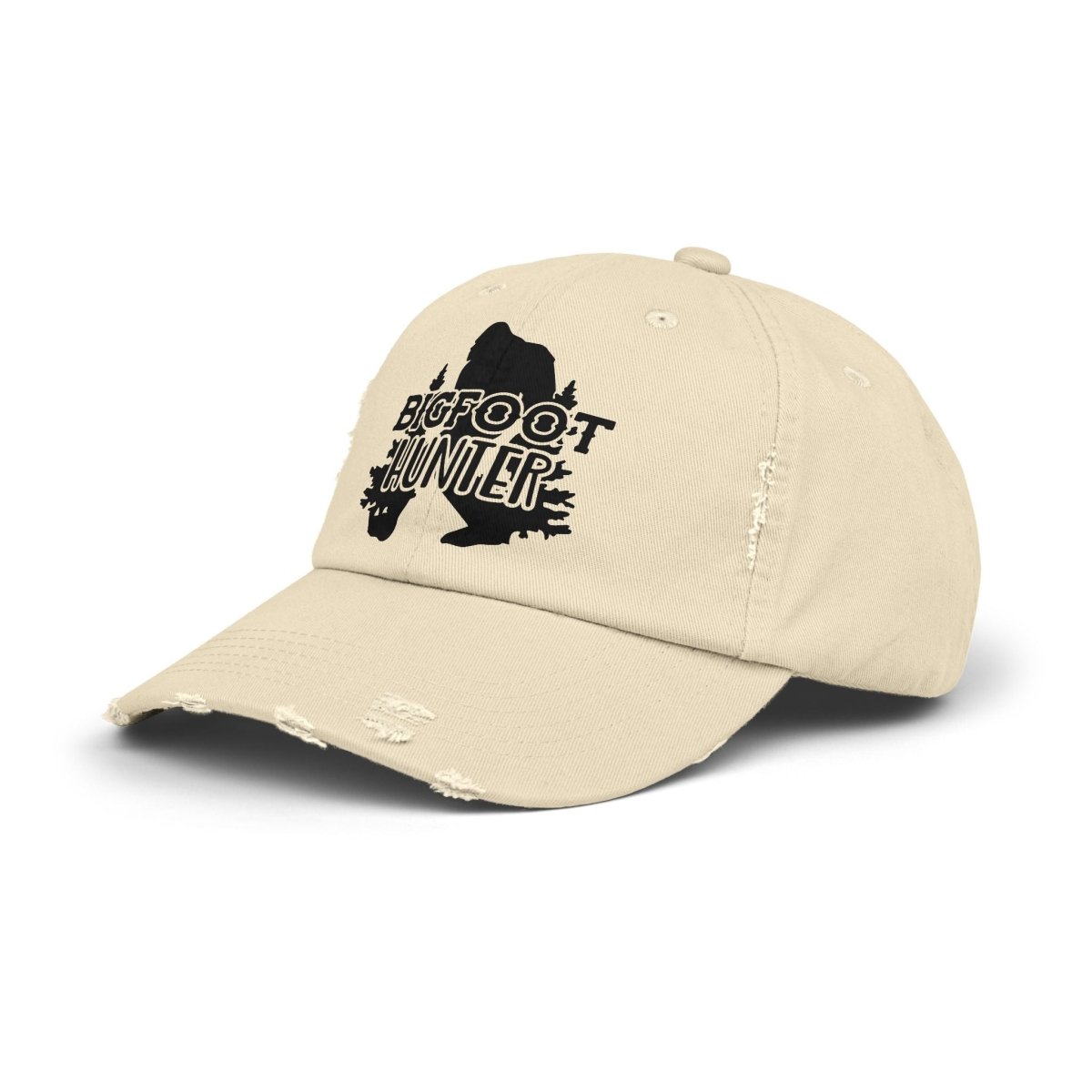 Unisex Distressed Cap - Bigfoot Hunter Hat, Outdoor Adventure Gear, Gift for