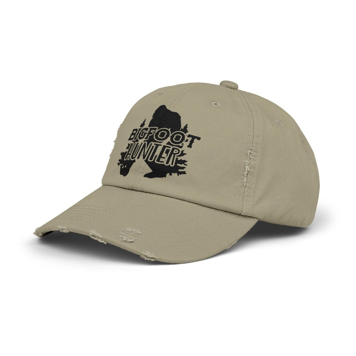 Unisex Distressed Cap - Bigfoot Hunter Hat, Outdoor Adventure Gear, Gift for