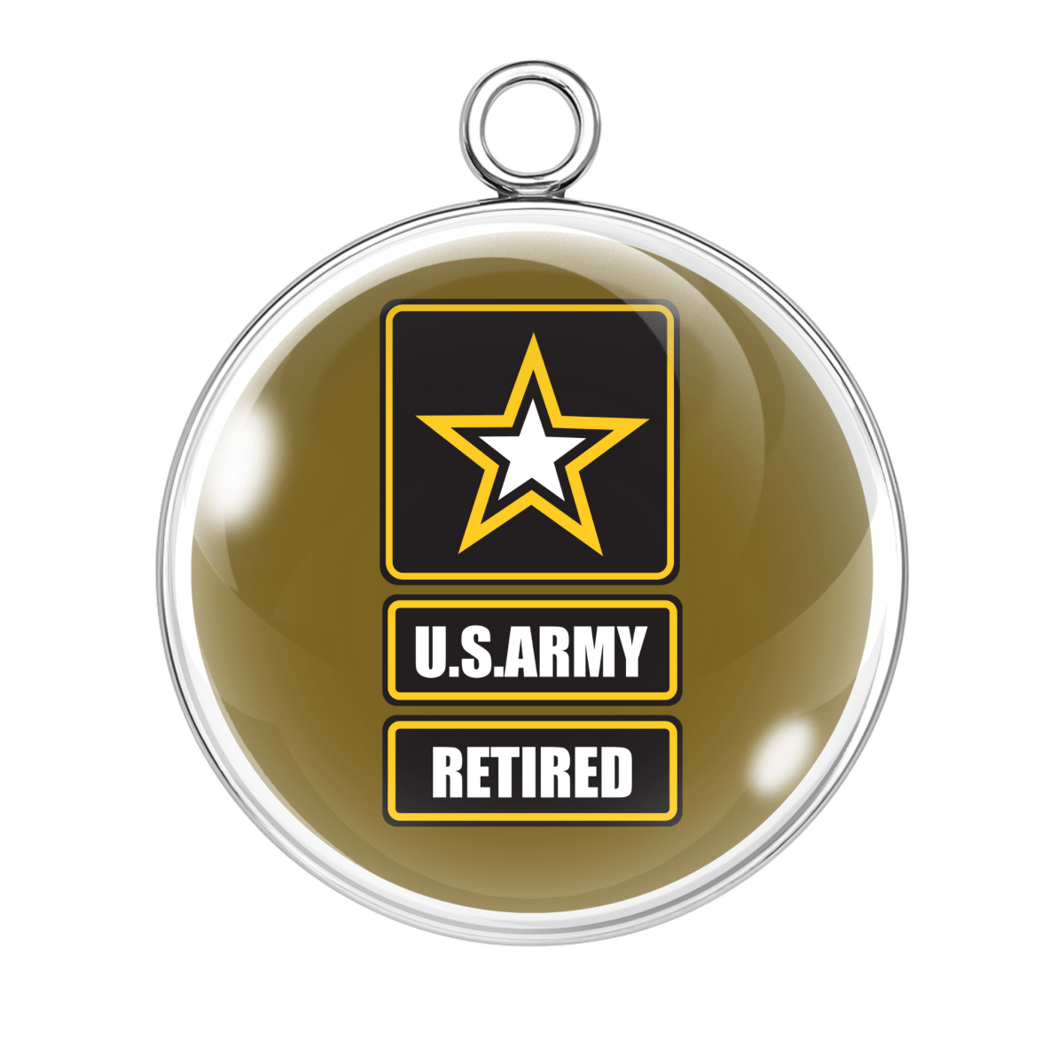 U.S. Army Strong Soldier & Family Glass Cabochon Charms – Military Jewelry Craft Pendants