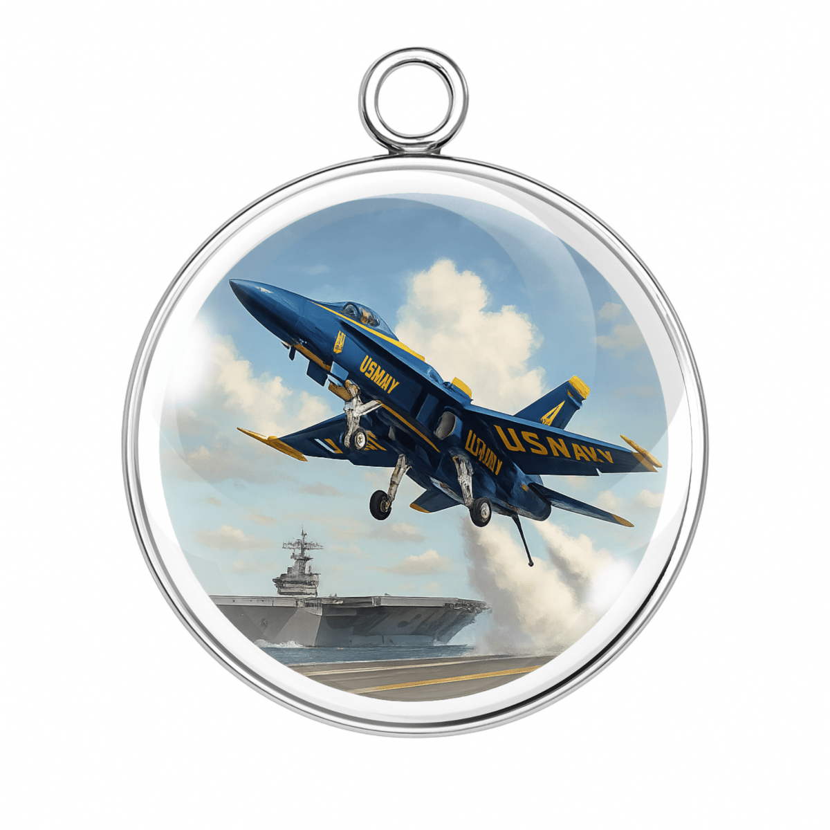 8: Blue Angels jet launching from carrier runway