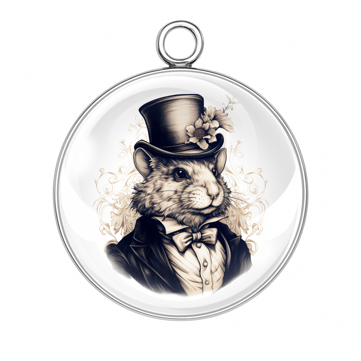 Style #4: Distinguished rabbit in Victorian clothing and top hat, fancy bunny charm