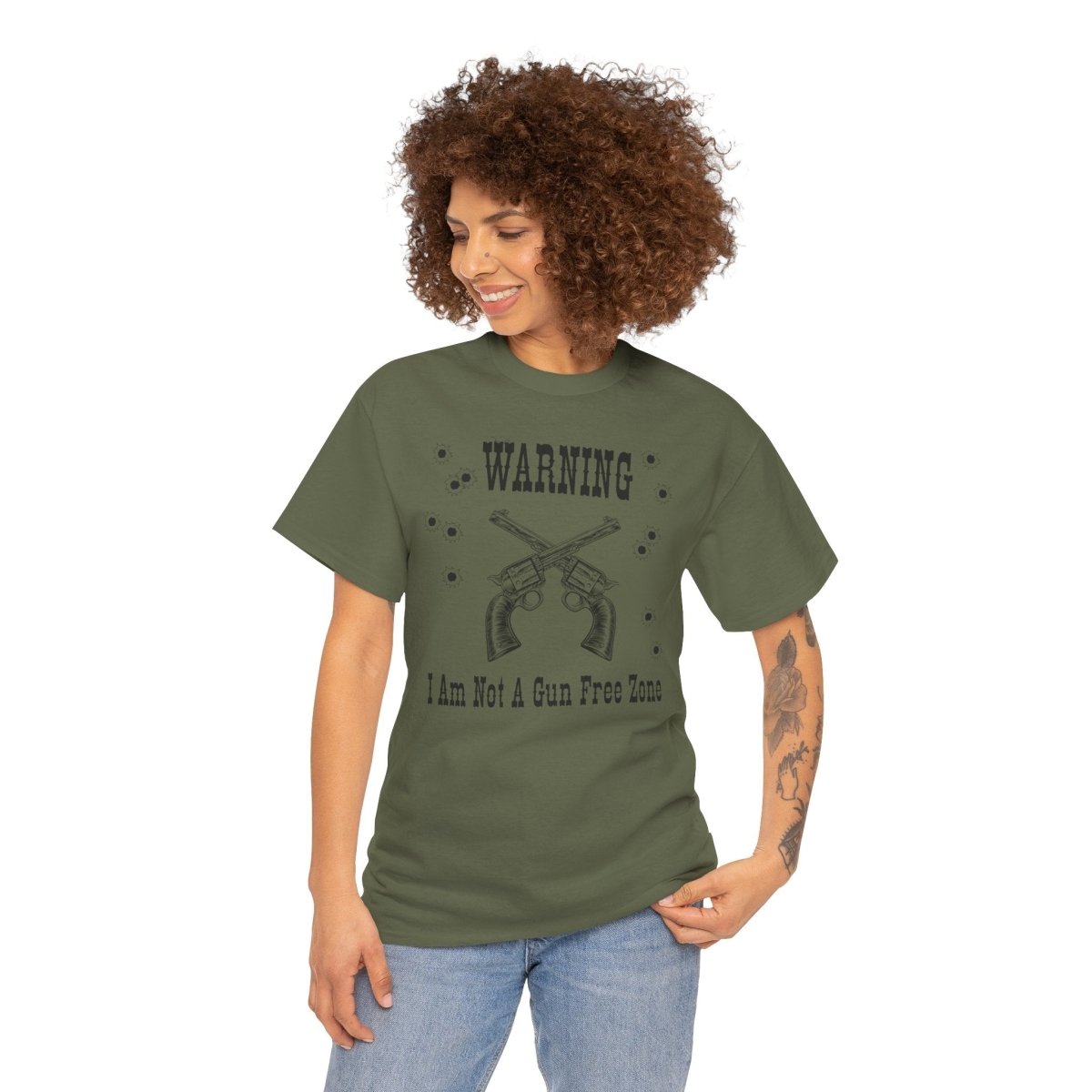 “Warning: I Am Not a Gun-Free Zone” – Unisex Heavy Cotton Tee