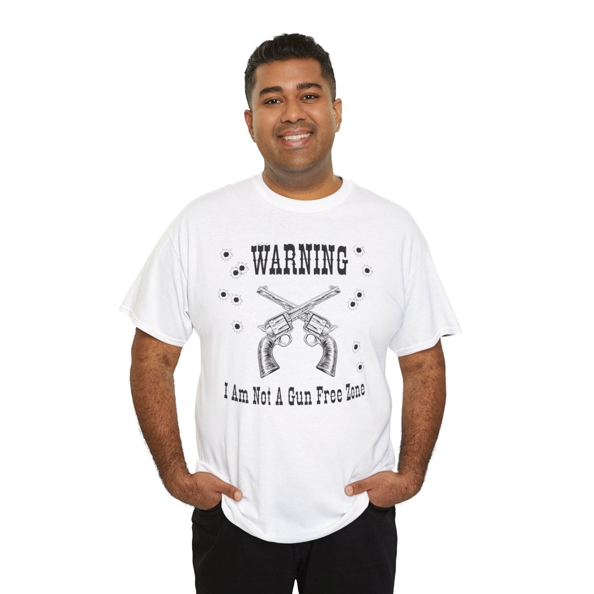 “Warning: I Am Not a Gun-Free Zone” – Unisex Heavy Cotton Tee