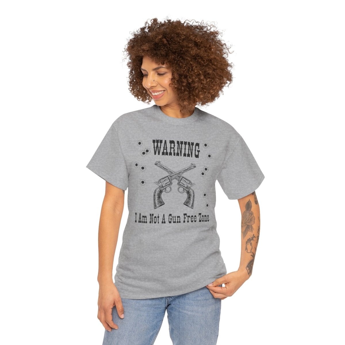 “Warning: I Am Not a Gun-Free Zone” – Unisex Heavy Cotton Tee