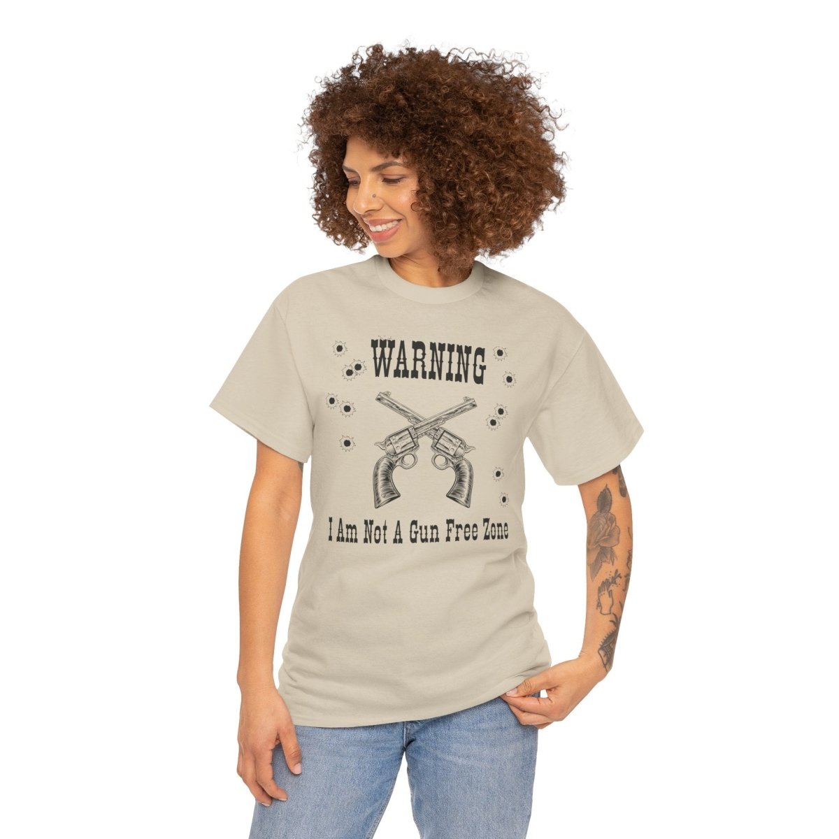“Warning: I Am Not a Gun-Free Zone” – Unisex Heavy Cotton Tee