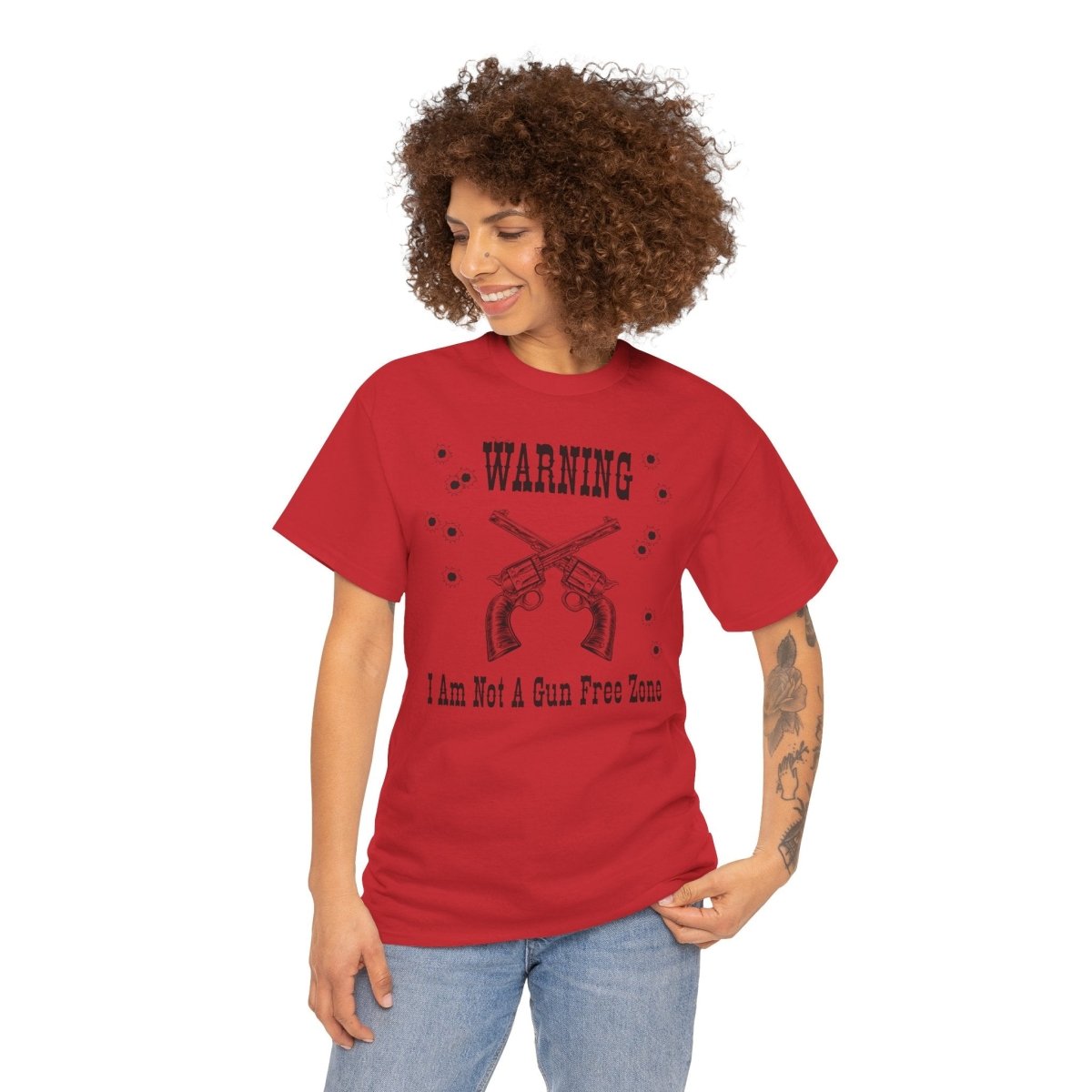 “Warning: I Am Not a Gun-Free Zone” – Unisex Heavy Cotton Tee