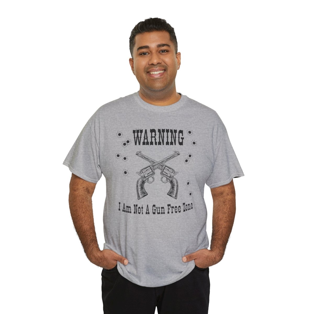 “Warning: I Am Not a Gun-Free Zone” – Unisex Heavy Cotton Tee