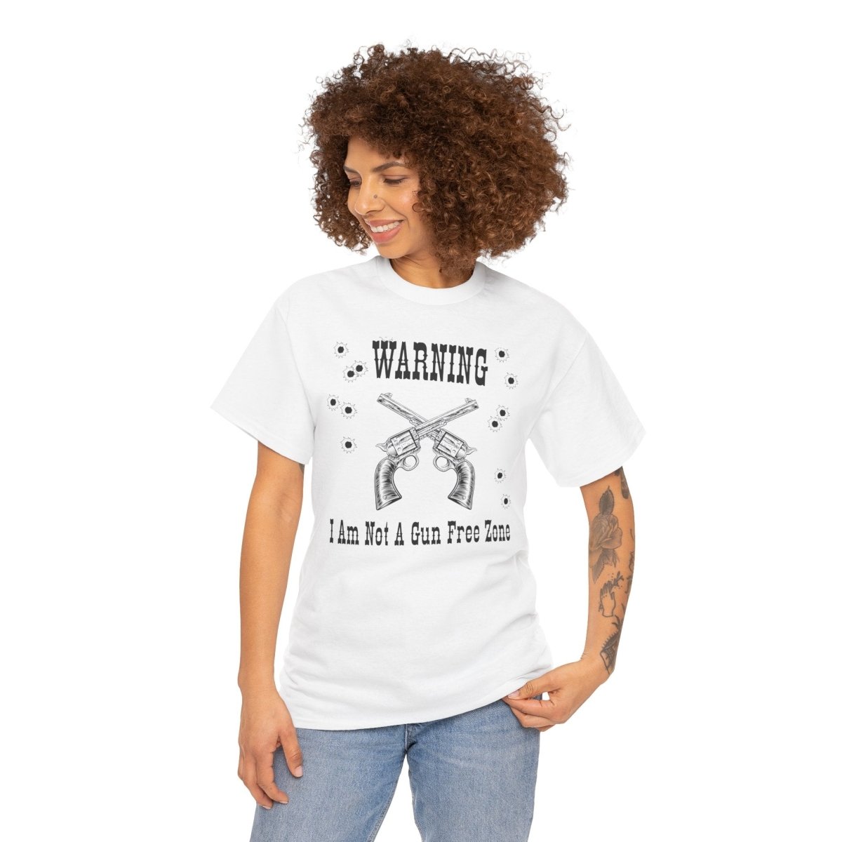 “Warning: I Am Not a Gun-Free Zone” – Unisex Heavy Cotton Tee