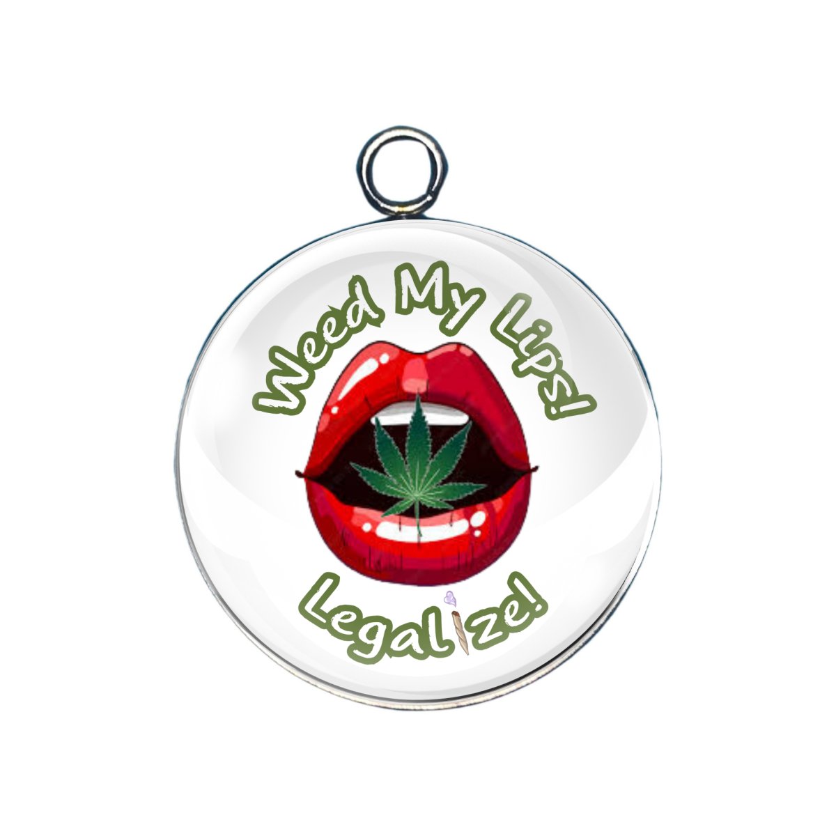 Weed Glass Cabochon Charms