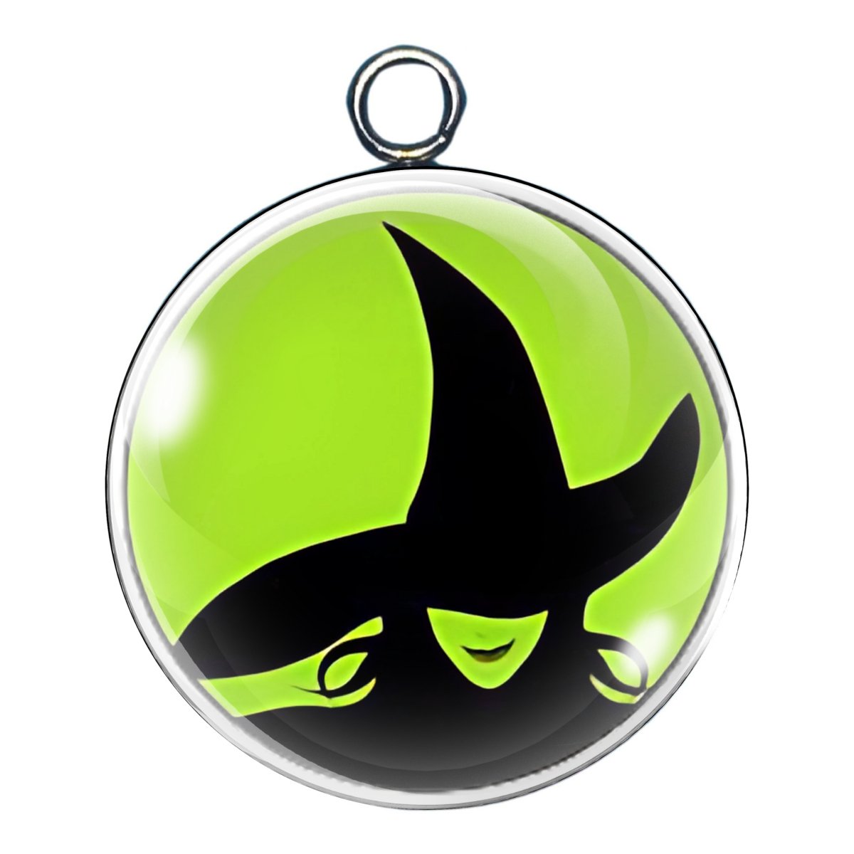 wicked glass cabochon charm