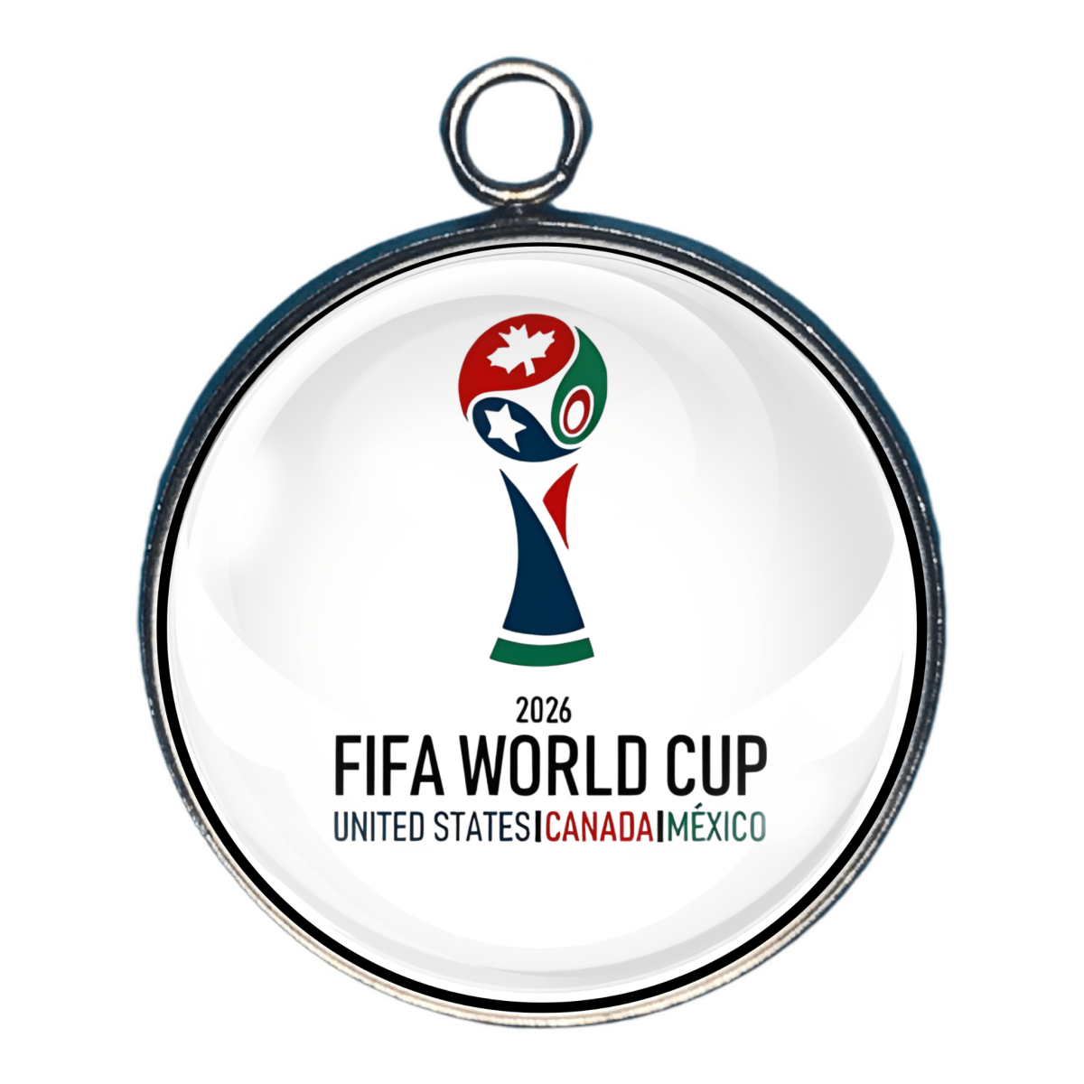 FIFA World Cup USA, Canada, Mexico 2026 logo charm.