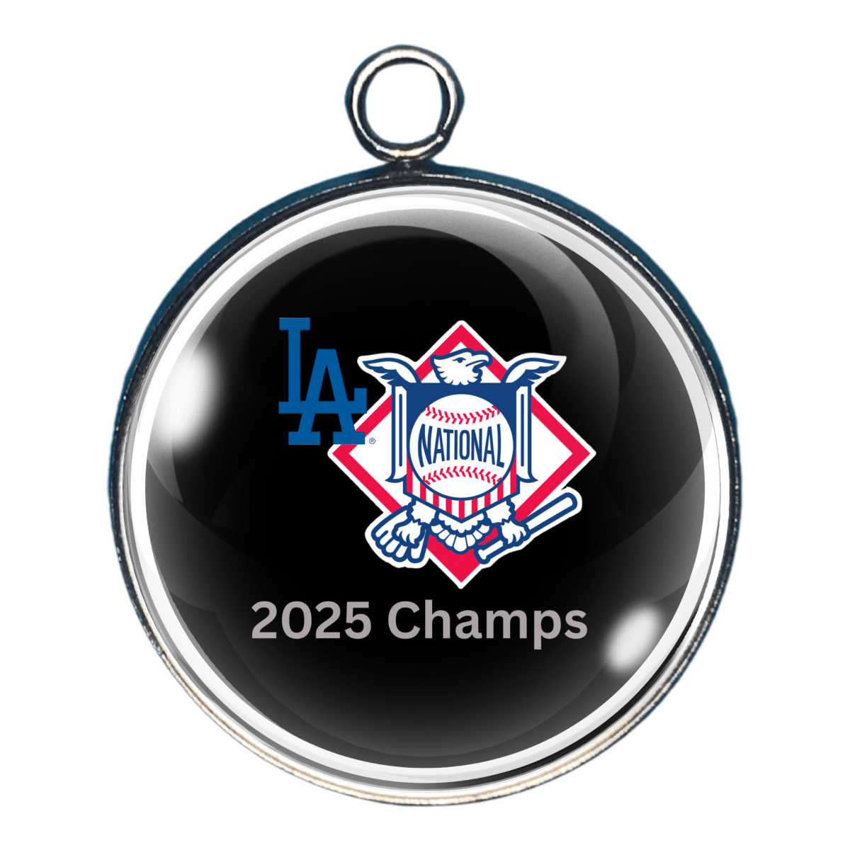 2025 LA Dodgers National League Champions baseball charm