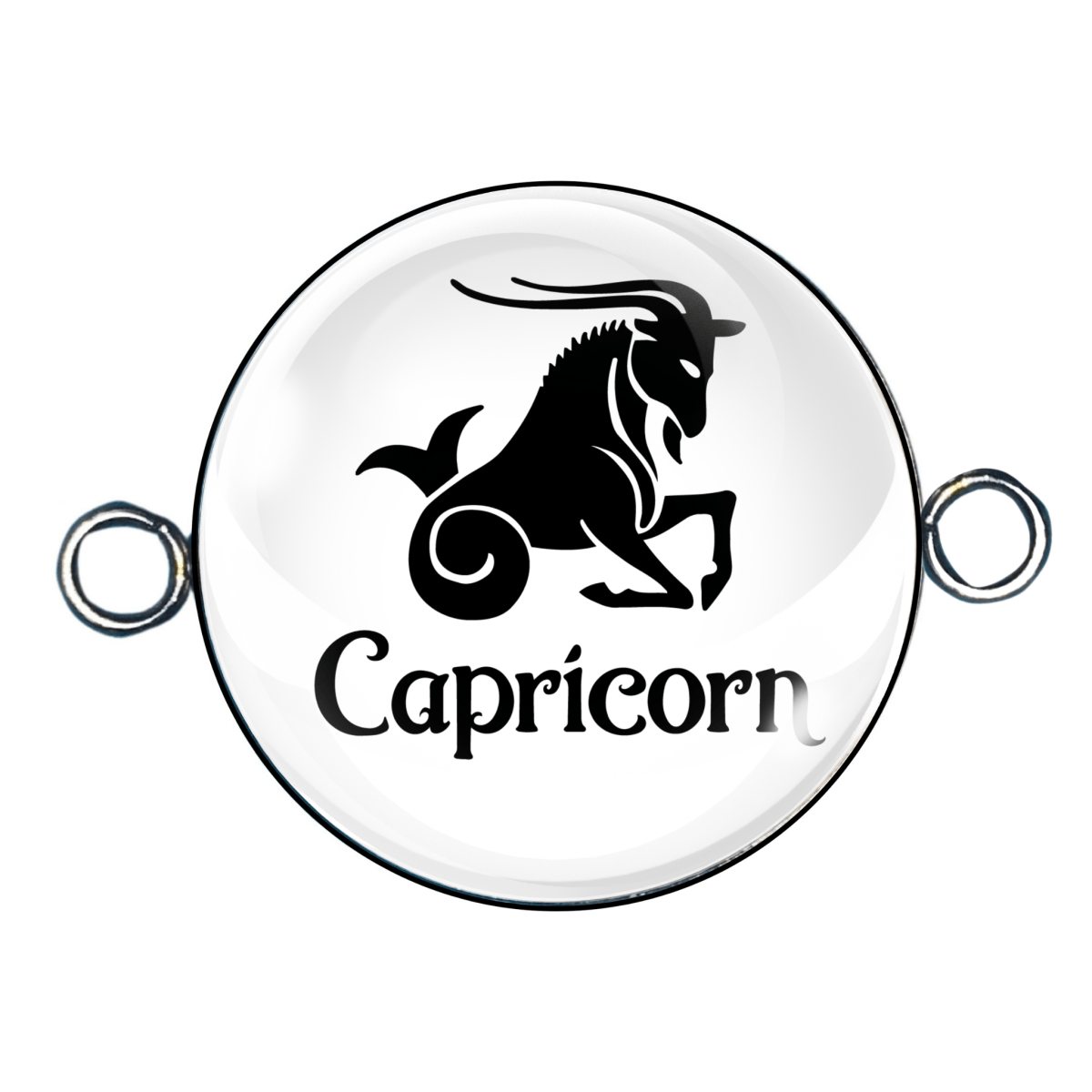 Capricorn zodiac cabochon charm