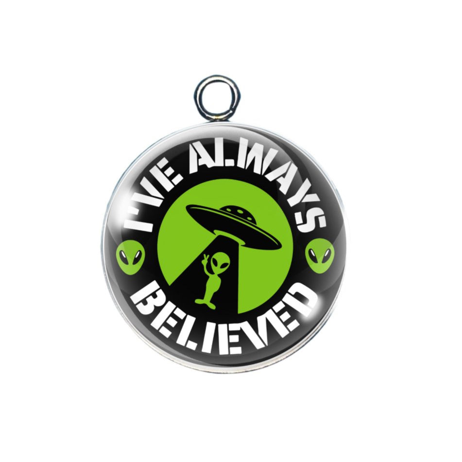 Area 51  Aliens glass cabochon charm