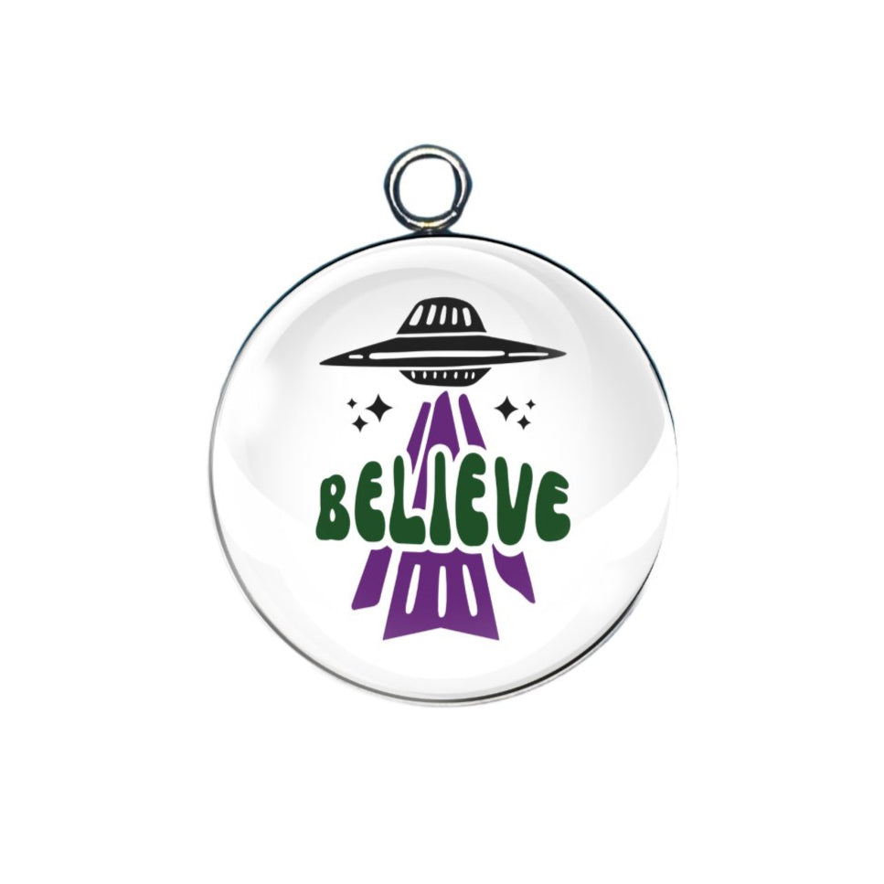 Area 51  Aliens glass cabochon charm