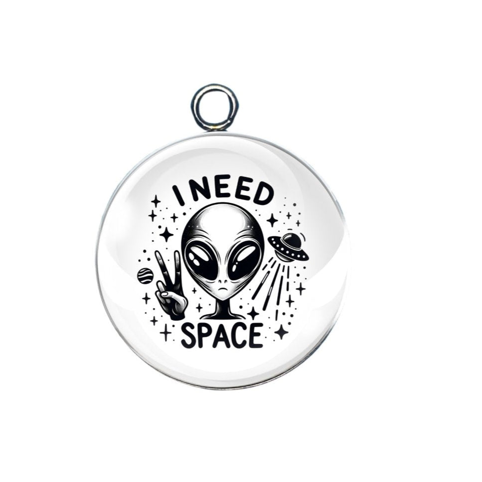 Area 51  Aliens glass cabochon charm