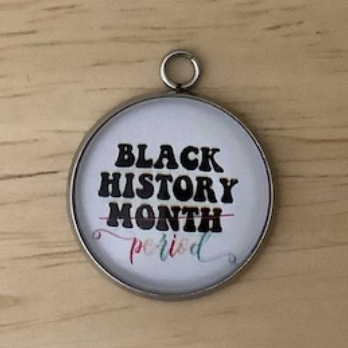 wording; black history month' with the word month crossed out with a thin line and 'Period' written beneath