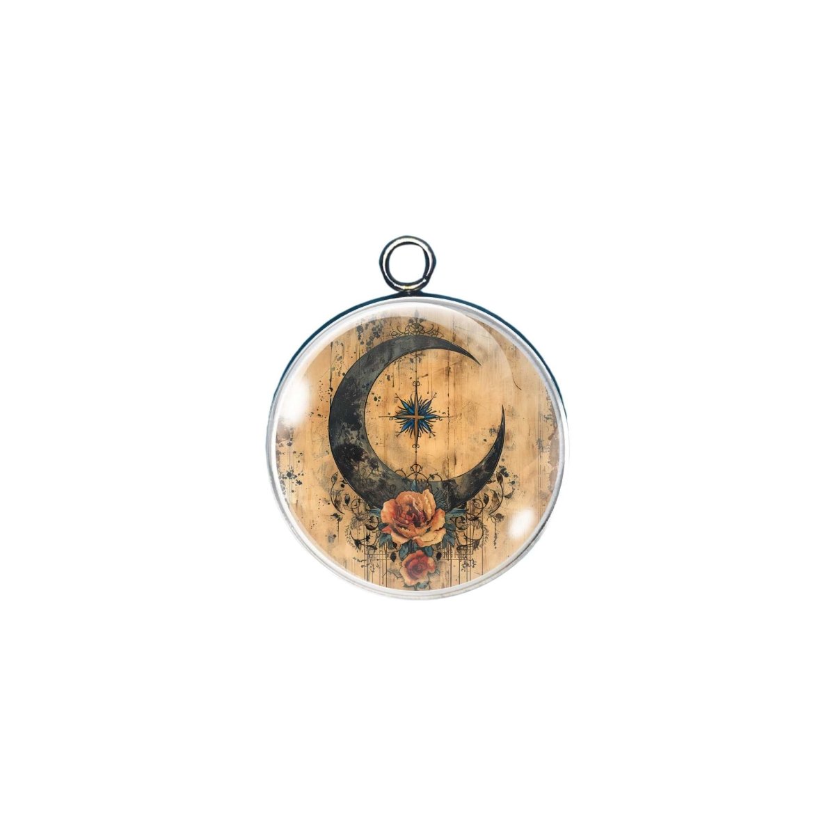celestial goth glass cabochon charm