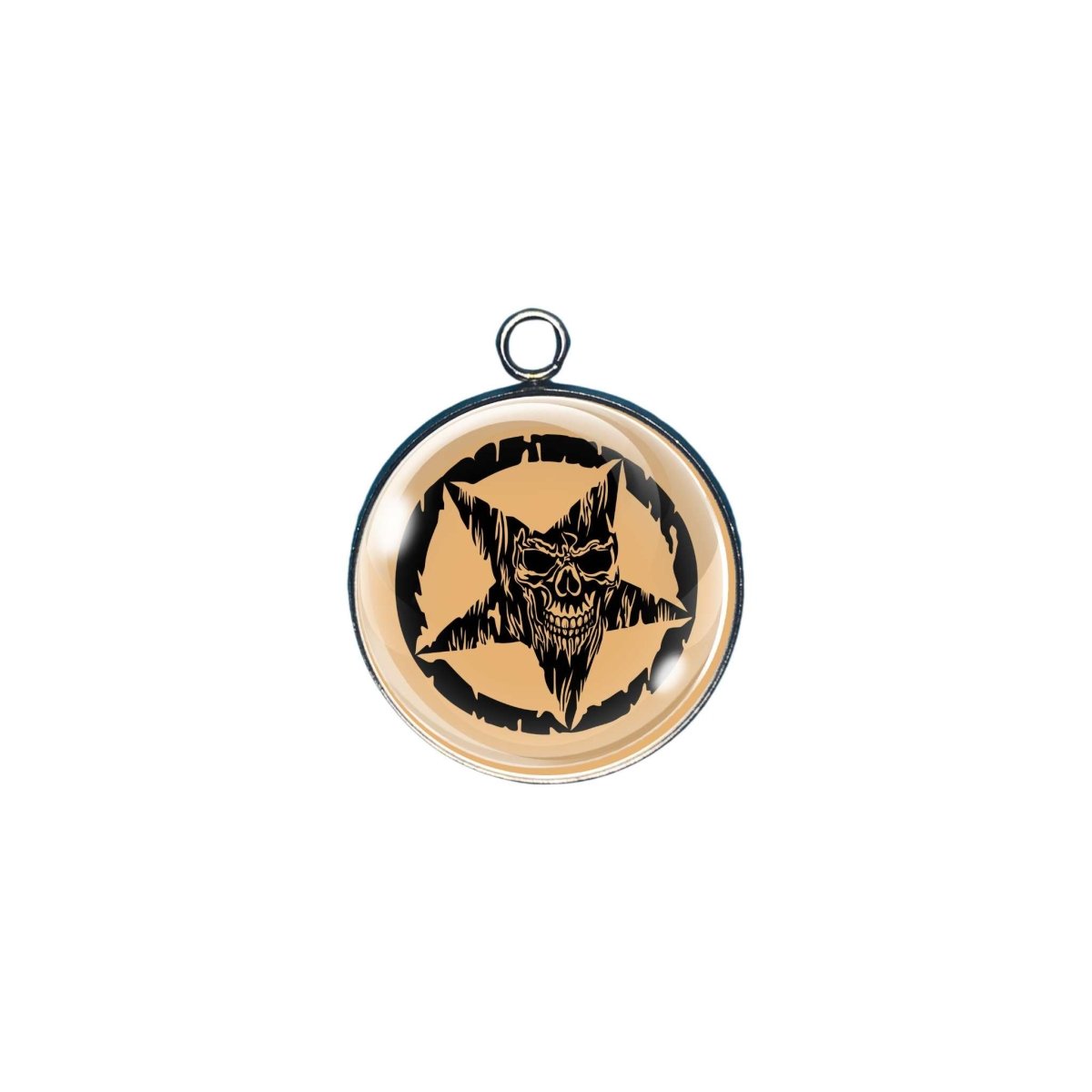celestial goth glass cabochon charm