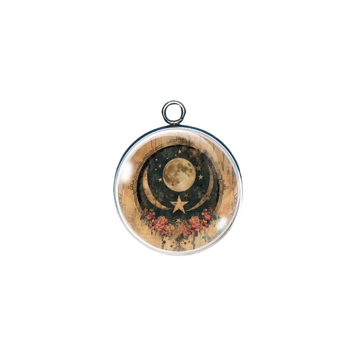 celestial goth glass cabochon charm