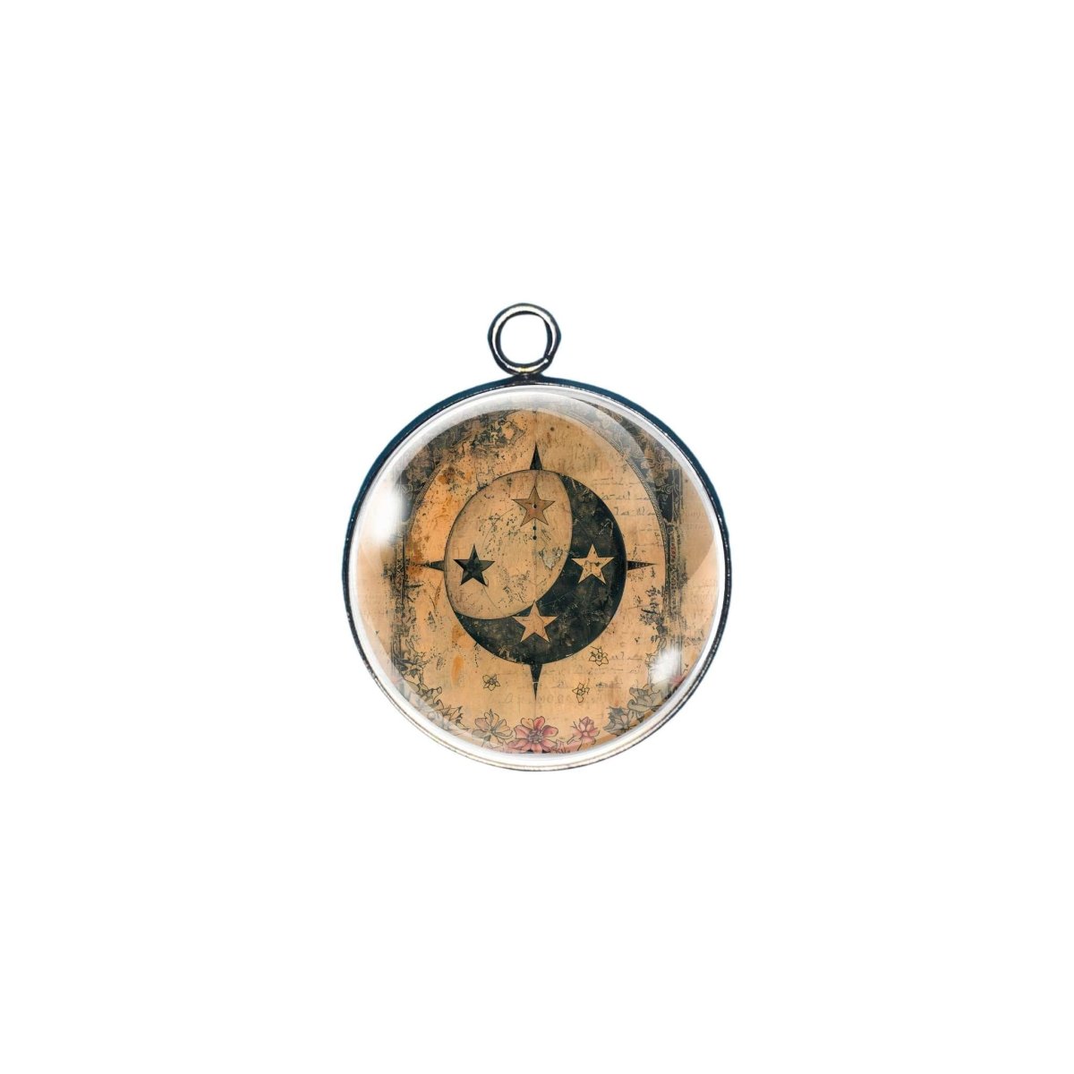 celestial goth glass cabochon charm