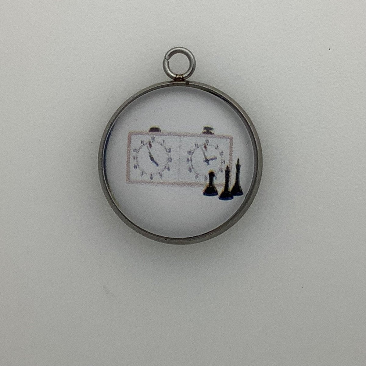 chess timer with some chess pieces