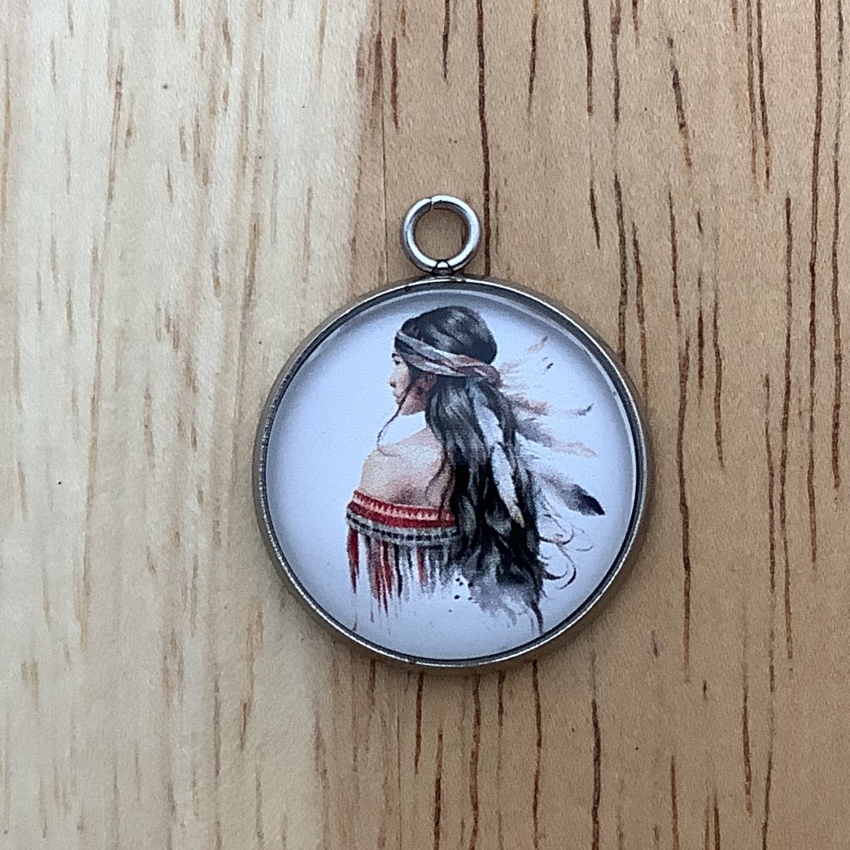 native woman facing left