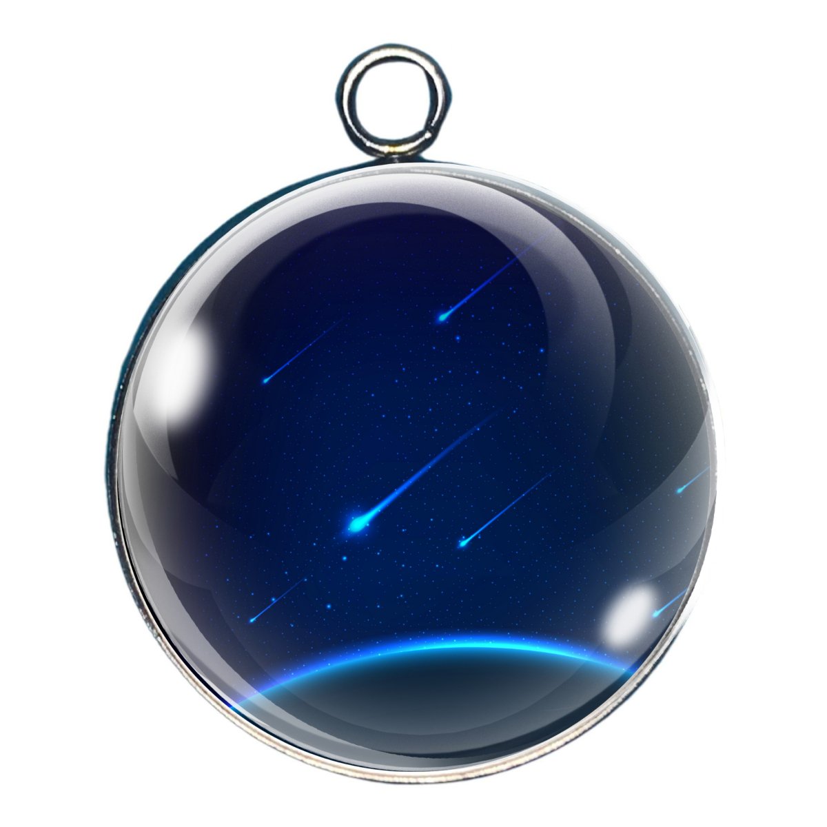 Meteor Shower Glass Cabochon Charms, Jewelry Making Charms