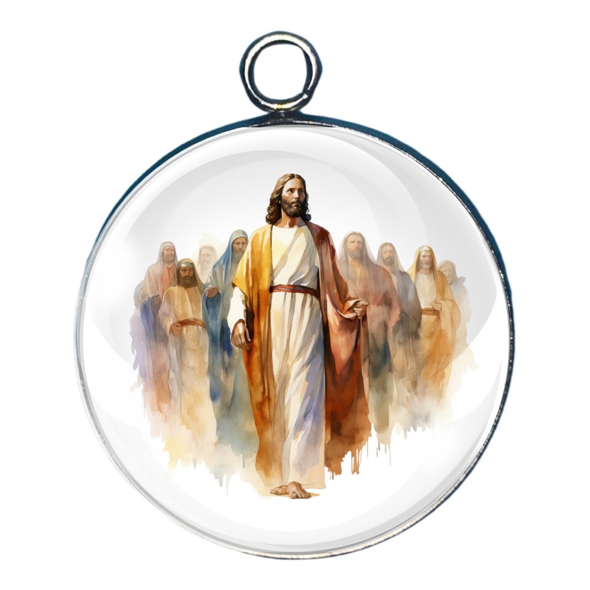 Charm depicting Jesus with his followers.