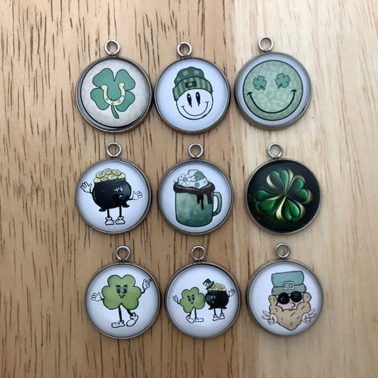 Group of 9 St. Patricks Day charms