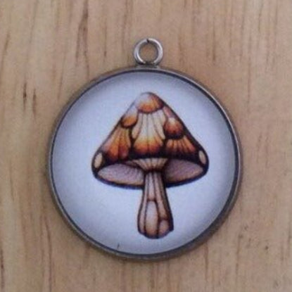 Stained Glass Style Mushroom Charms, Mushroom Charms for Jewelry - ILikeWorms