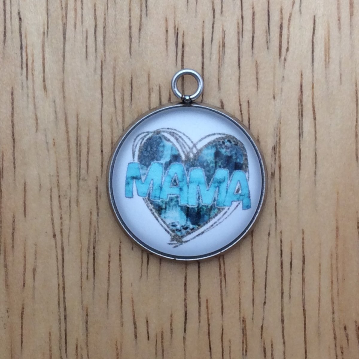 western mom glass cabochon charm