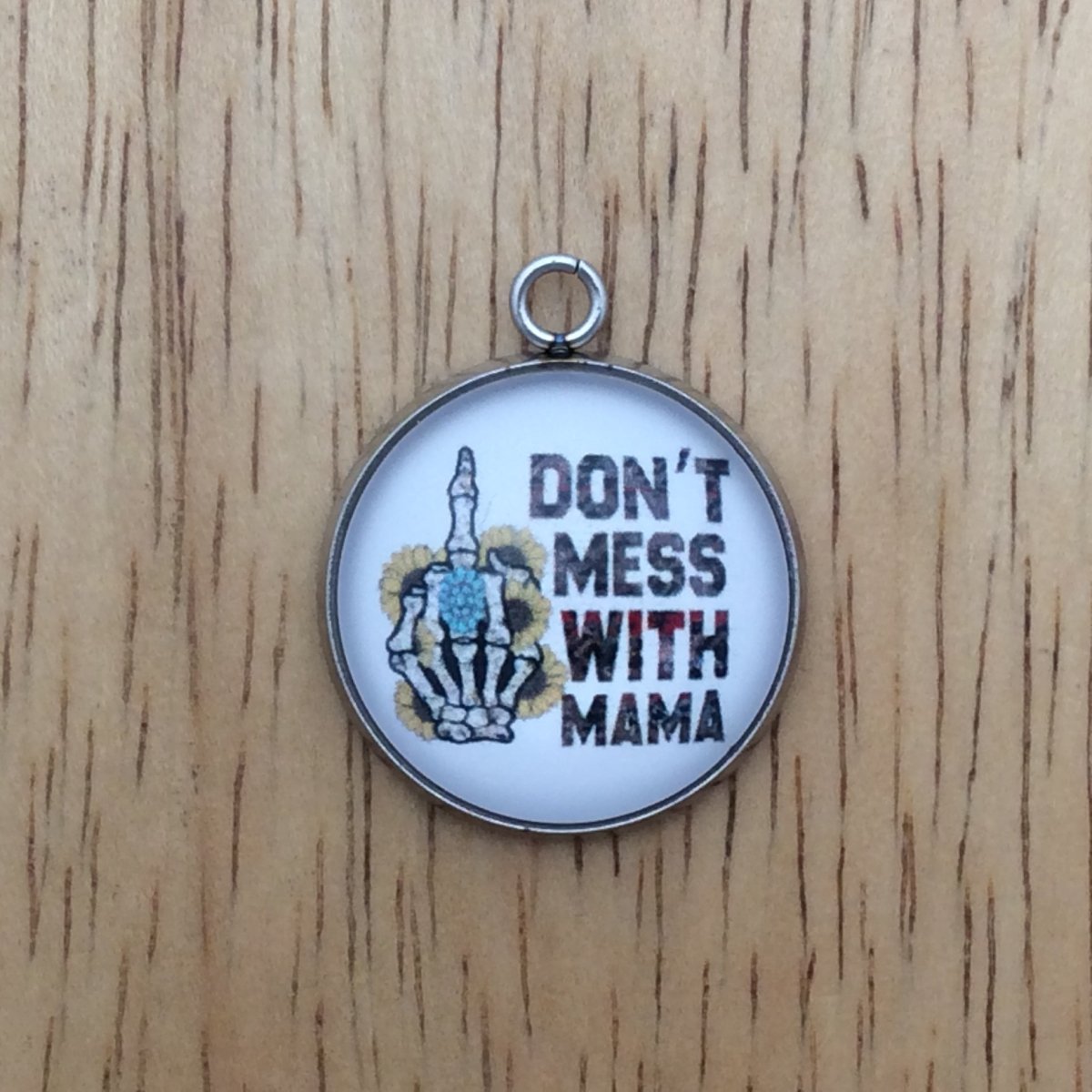 western mom glass cabochon charm