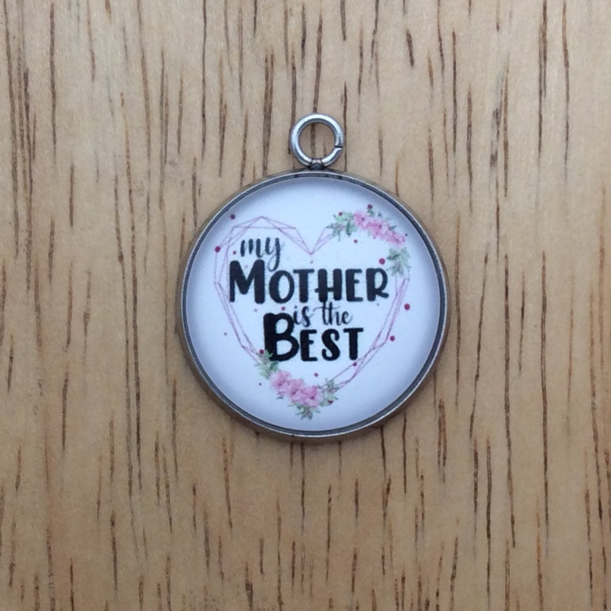 western mom glass cabochon charm