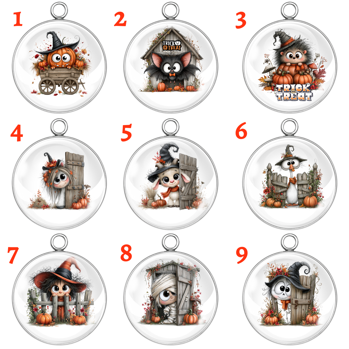 Cute Halloween Peeking Charms