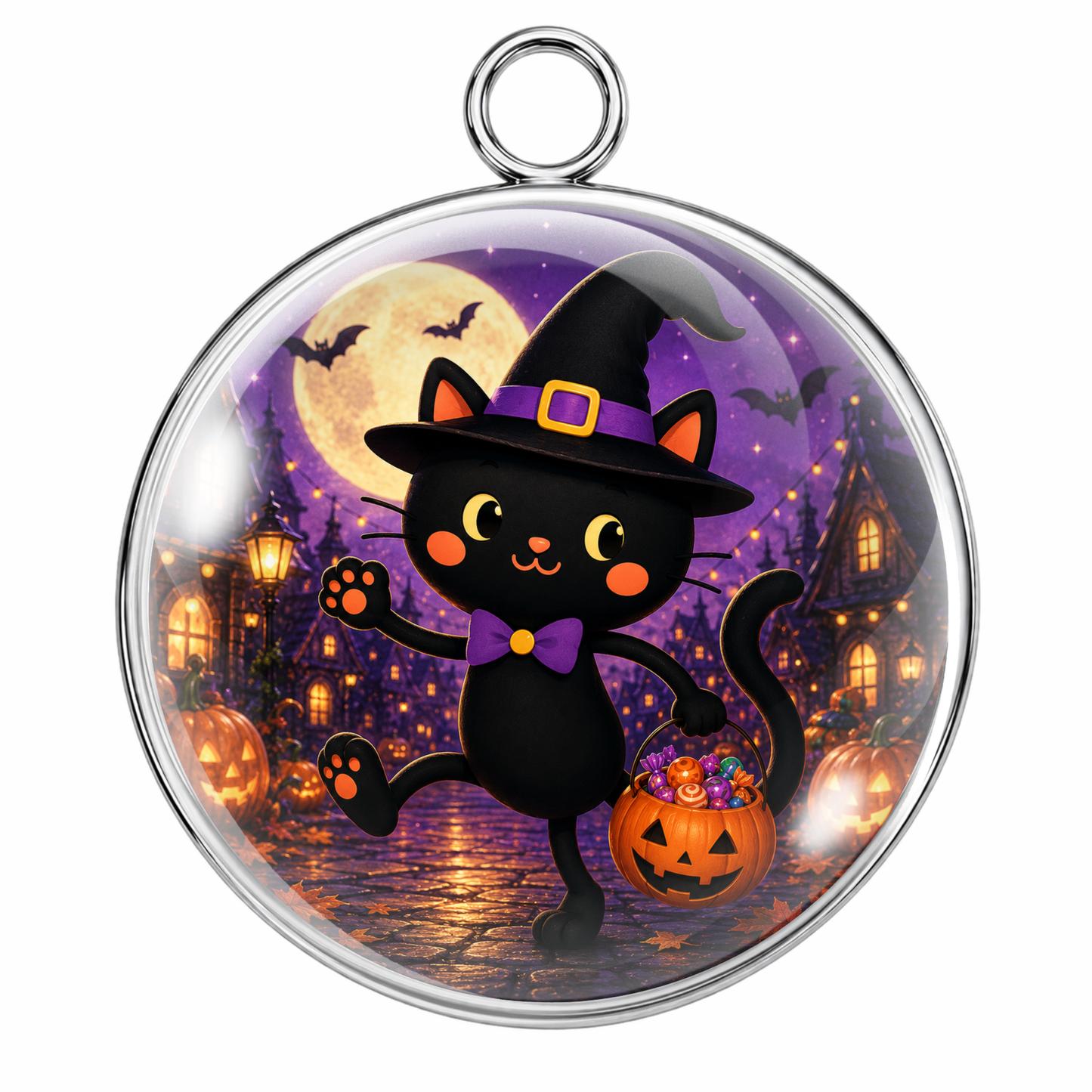 Cute Halloween Character Glass Cabochon Charms Collection