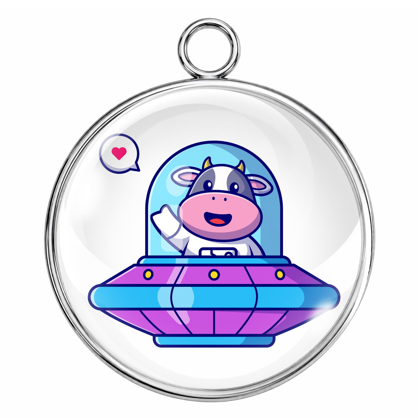 UFO'S & Aliens Glass Cabochon Charms –  Extraterrestrial Charm Pendants for Crafts & Jewelry